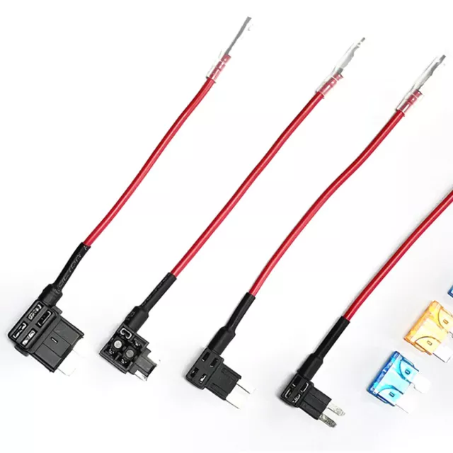 12V Fuse Holder TAP Adapter Micro ATM APM Blade 10A Blade Car Fuse with Hol-wl