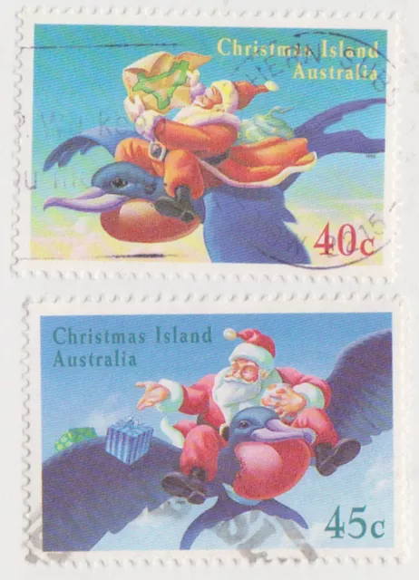 (CIA-74) 1995 Christmas Island mix of 2 Christmas (A)