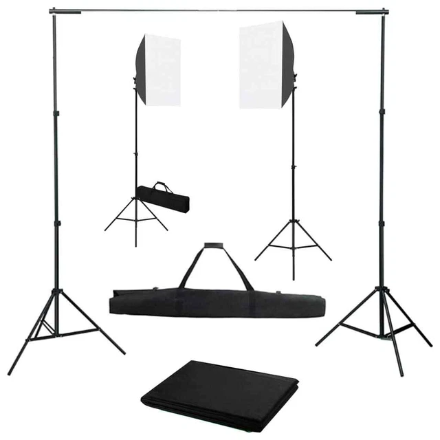 Kit per Studio Fotografico con Luci Softbox e Fondali 5199397