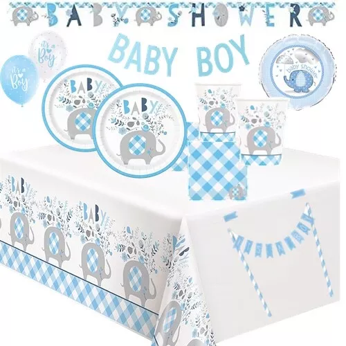 Baby Party Deko Elefant blau Its a Boy Party Dekoration zur Babyparty Junge