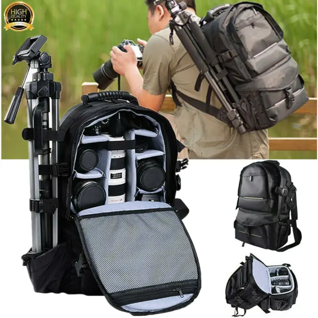 Digital Camera Bag Large Backpack SLR DSLR Case for Nikon Sony Canon Rucksack