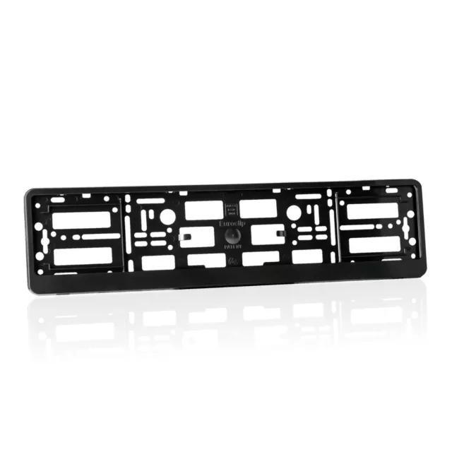 2 x "BLACK" EFFECT NUMBER PLATE HOLDER SURROUND FOR ANY CAR