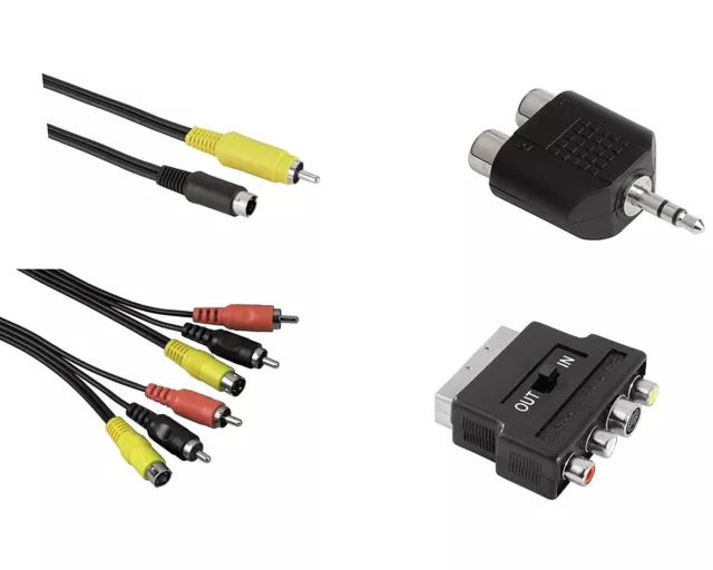 Hama Kabel-Set 5m S-Video 2x Cinch-Kabel Scart-Kabel Adapter für PC Notebook TV