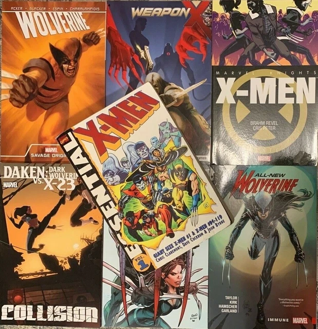 WOLVERINE / WEAPON X / X-MEN / X-23 LOT of 7 TRADE PAPERBACKS MARVEL COMICS