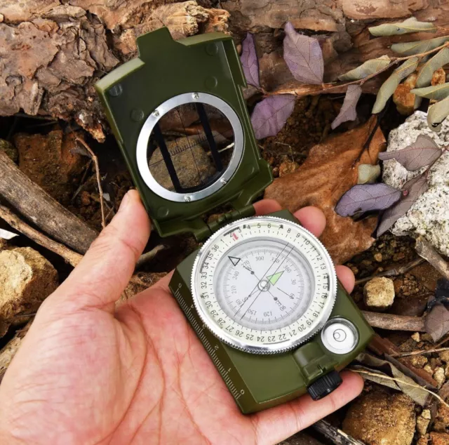 Military Lensatic Waterproof Compass for Hiking Survival Camping Hunting Gifts