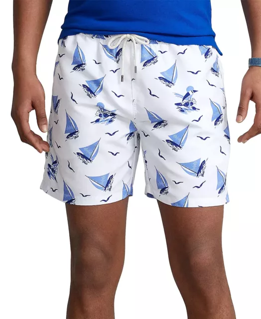 Polo Ralph Lauren Men's 5.75" Traveler Classic Bearwaiian Swim Trunks Size M NWT