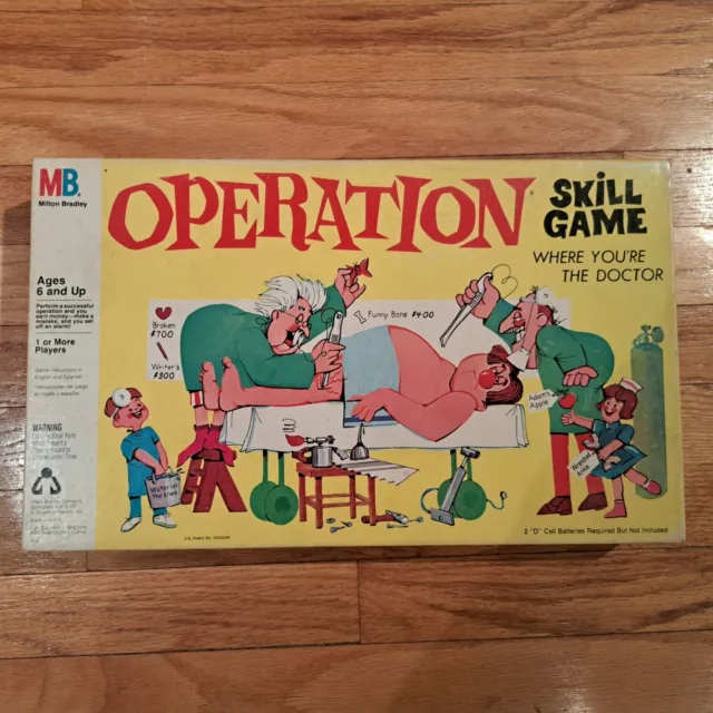 1965 Operation Game by Milton Bradley Complete and Working in Very Good Cond