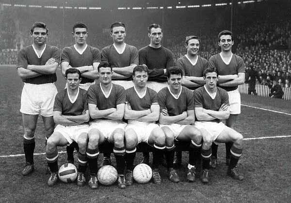 Man Utd Football Team Photo 1957-58 Season