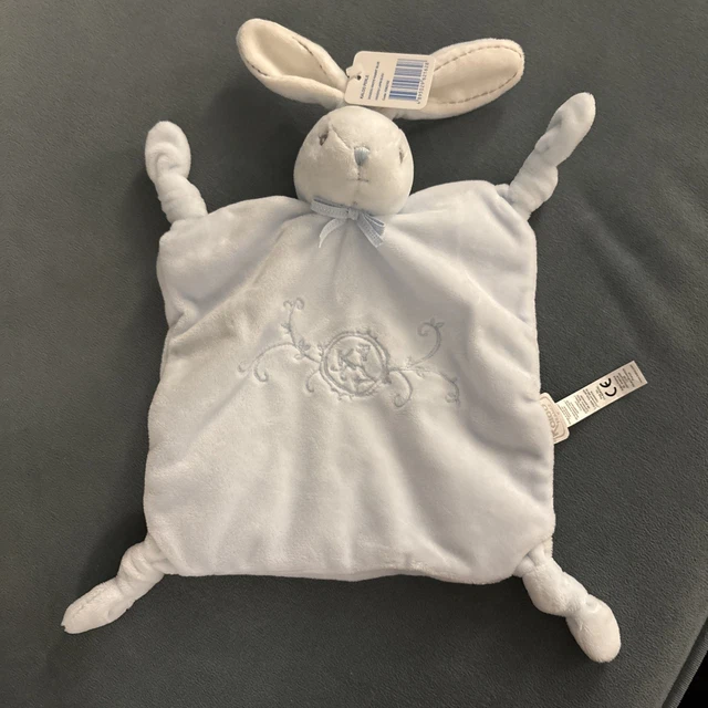 KALOO PERLE BLUE Bunny Rabbit Lapin Comforter Soft Toy DouDou Blanket ...