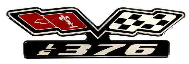 Camaro Ss Badge ERPART RED BLACK 5.7L LS1 Real Aluminum Engine Hood Emblem Badge Nameplate Crate For... Ls3 Crate Engine