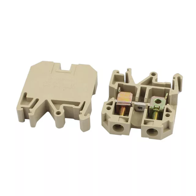 800V 57A 10mm2 SAK-10 DIN Rail Terminal Block Connector 2 Pcs