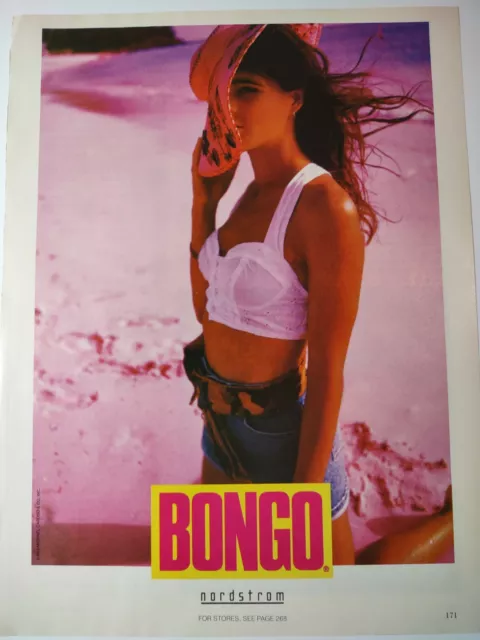 Bongo Jeans Shorts Fashion Apparel Nordstrom Vintage 1990s Print Ad
