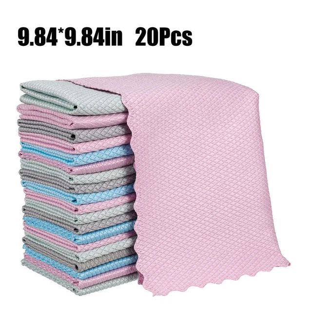 Streak Free Miracle Cleaning Cloths, Nanoscale Fish Scale Cloth, Reusable Polish