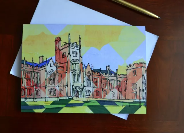 Contemporary Ireland - Northern Irish Greeting Card : Queen's University Belfast