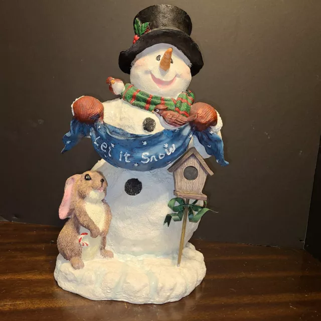 Regal: Let It Snow Snowman Bird Feeder 15" tall Resin ● 15098 NOS NEW OLD STOCK 2