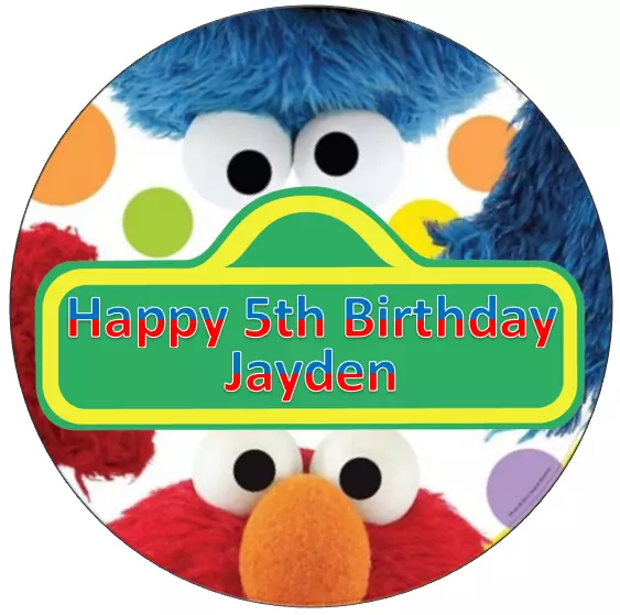 Sesame Street Personalised Edible Cake Topper Image Birthday Party Decoration (a