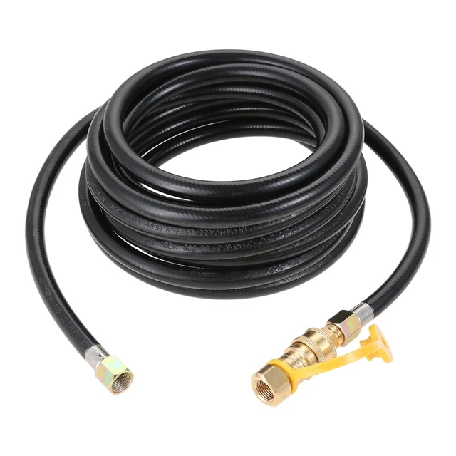 20 FEET NATURAL & Propane Gas Extension Hose with 3/8" Quick Connect
