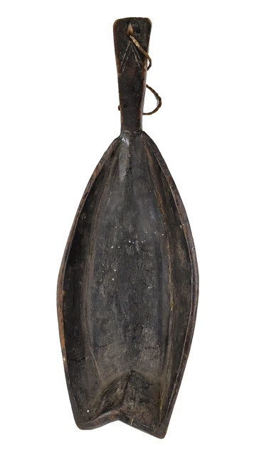 Salampasu Wooden Bowl Spoon Congo African Art