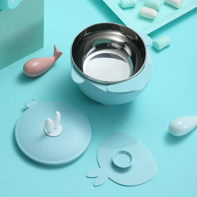 1 Set Baby Dish Ear Handle Easy Cleaning Insulated Dinnerware Dish Dinnerware