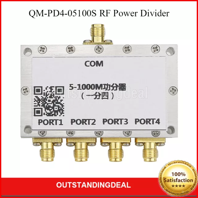 QM-PD4-05100S RF Power Splitter Combiner 5-1000M Power Splitter SMA Connector