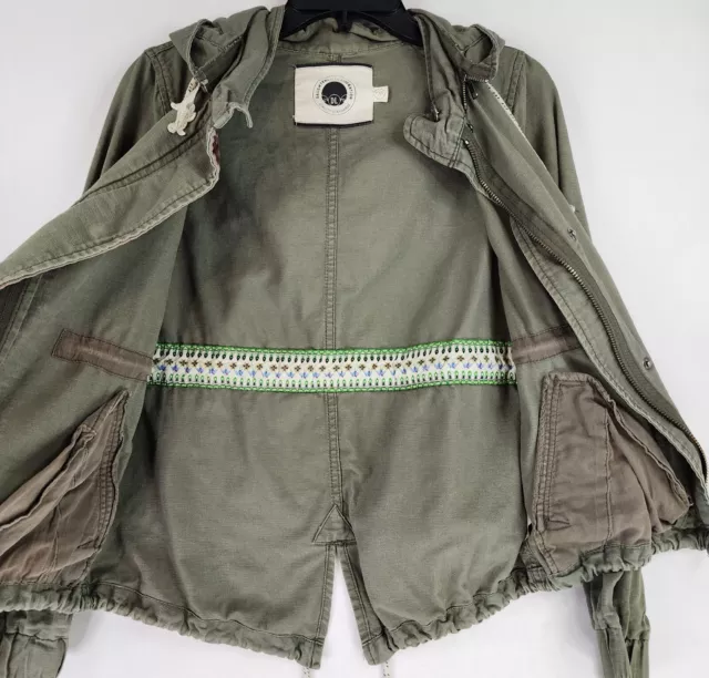 Anthropologie Daughters Of The Liberation Jacket Womens XSmall Green Utility 3
