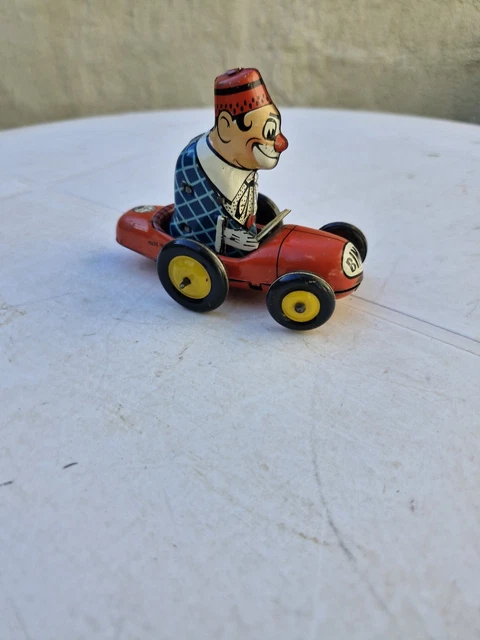 Jouet Mécanique Ancien – Ours Thirsty Bear Buvant Du Lait, Tôle, Avec Boîte