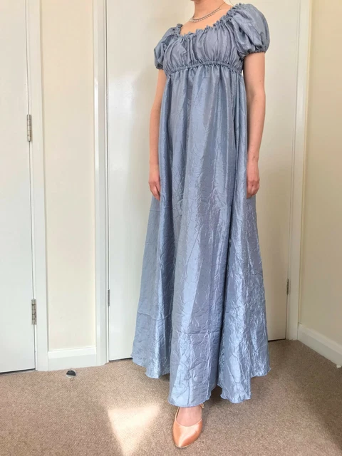 Abito blu Daphne Bridgerton Regency taglia small 6/8/10 Abito blu Daphne Bridgerton Regency taglia small 6/8/10