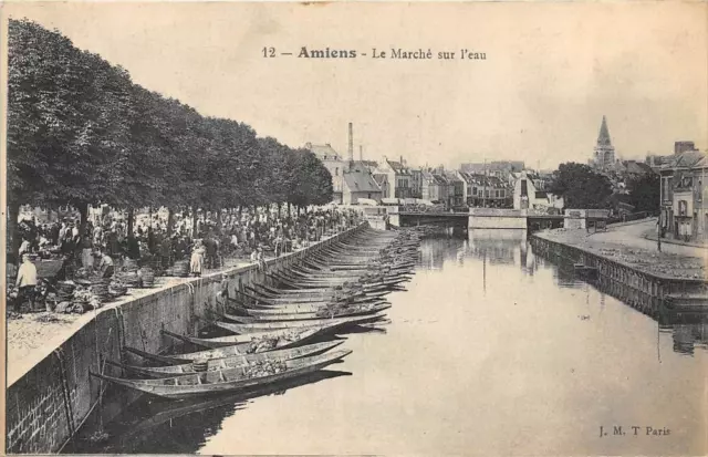 Cpa 80 Amiens Le Marche Sur L'eau