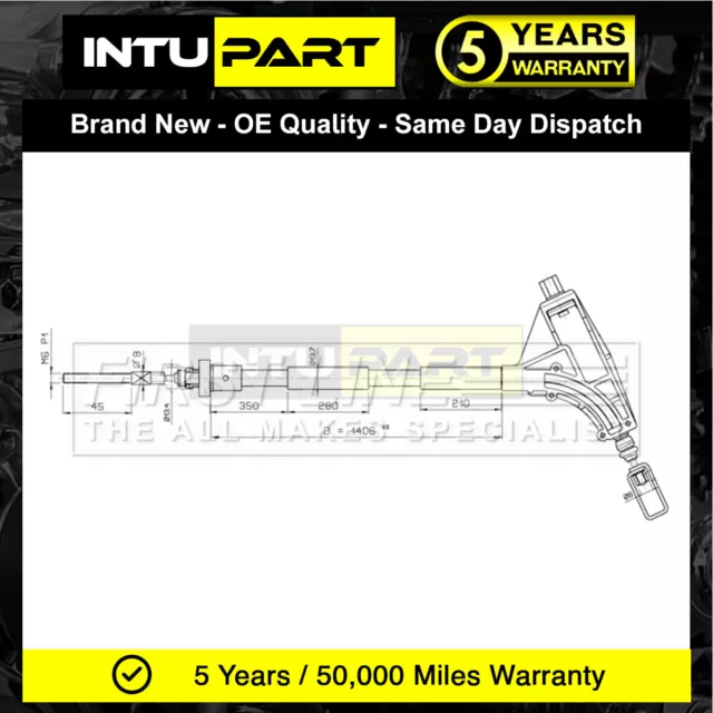 Fits Peugeot 406 1997-2000 IntuPart Front Hand Brake Cable 9632426480