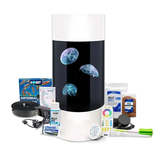 Jellyfish Cylinder (Diamond White) 5 Gallon - Jellyfish Art