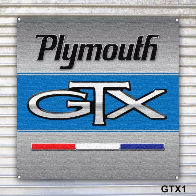 Plymouth GTX Banner Sign Wall Art