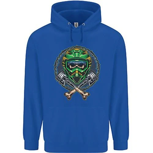 Felpa con cappuccio Motocross Teschio Sporcizia MotoX Bambini Bambini 8