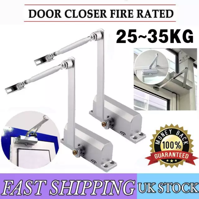 Door Closer Automatic/Auto Spring Hydraulic Adjustable Arm Heavy Duty 25~35KG