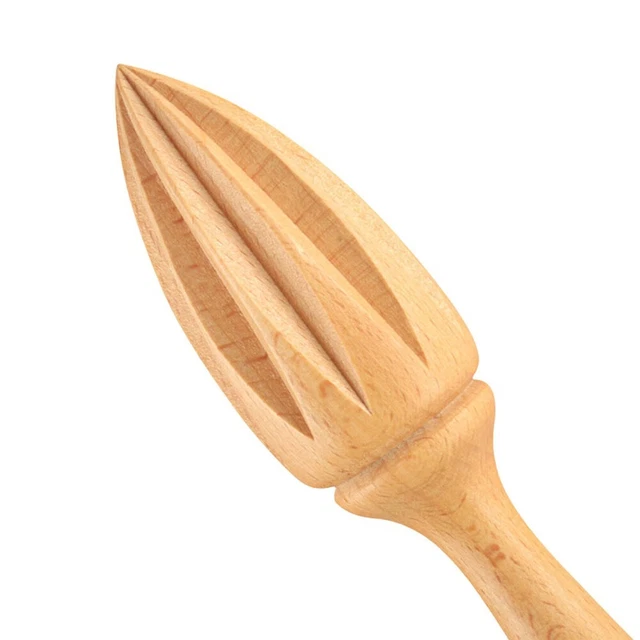 Presse-agrumes Manuel En Bois - Lot De 2 - Pour Oranges, Citrons, Limes - Design Conique