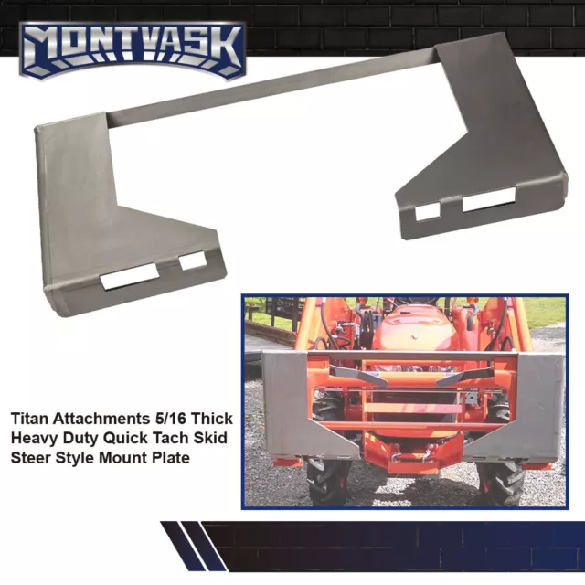 New 5/16" Thick Heavy Duty Quick Tach Skid Steer Style Mount Plate