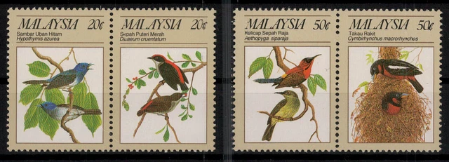 Malaysia; Vögel 1988 kpl. **  (14,-)