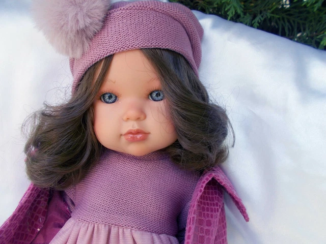 Grande Poupée Raynal Vintage 55 Cm – Yeux Bleus Dormeurs Et Cheveux Bruns
