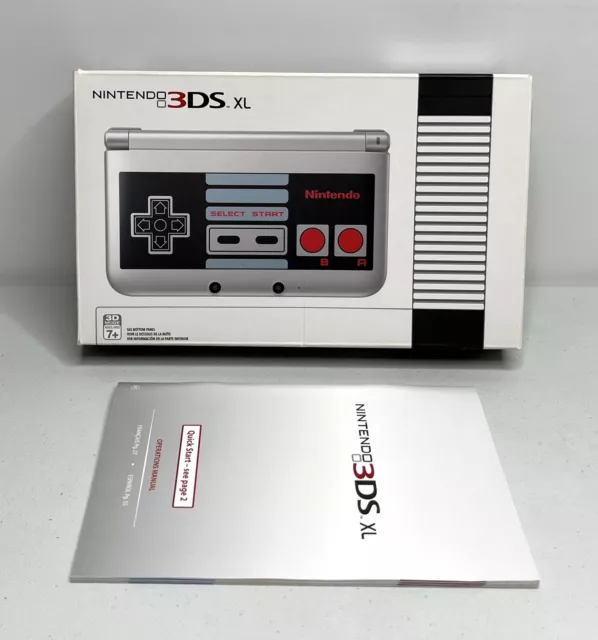 Nintendo 3DS XL Silver Retro NES Edition Original Box + Manual Only *No Console*