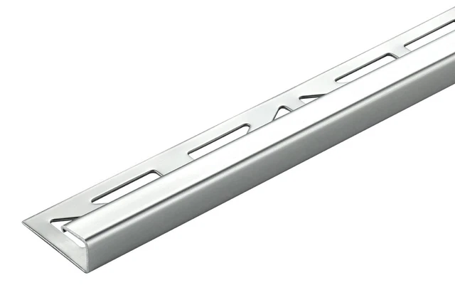 Fliesenschiene Quadratprofil Fliesenprofil Edelstahl Blank 11mm/2,5m