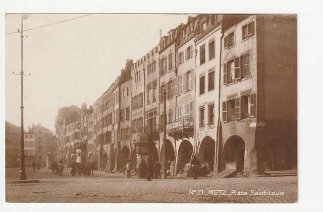 METZ  - Moselle - CPA 57 - Places - Place St Louis - Arcades -