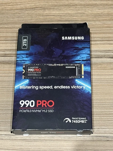 SSD Samsung 990 PRO 2 To NVMe M.2 PCIe 4.0 - Vitesse Lecture 7450 Mo/s, Ultra Rapide Pour PC/gaming