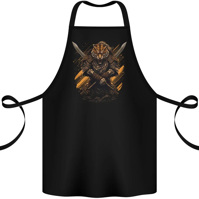 Tiger Warrior Fantasy MMA Martial Arts Cotton Apron 100% Organic