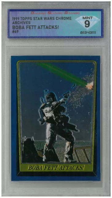 1999 Topps Star Wars Chrome Archives BOBA FETT ATTACKS! #69 💎 DSG 9 Mint