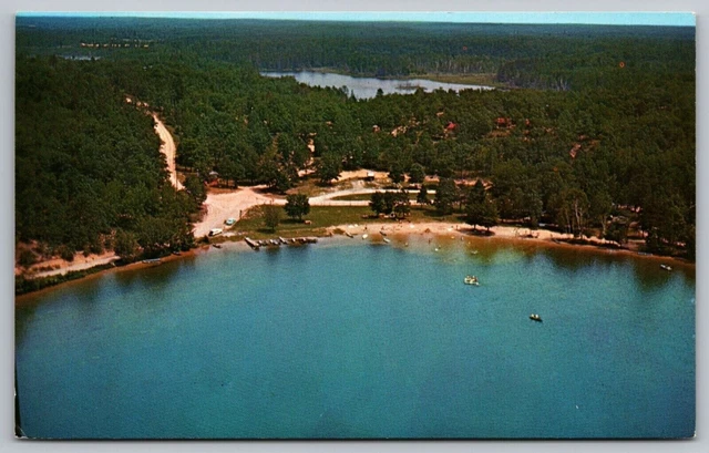 Scenic Beach View Lake Geneva Atlanta Michigan MI Postcard UNP VTG LL Cook