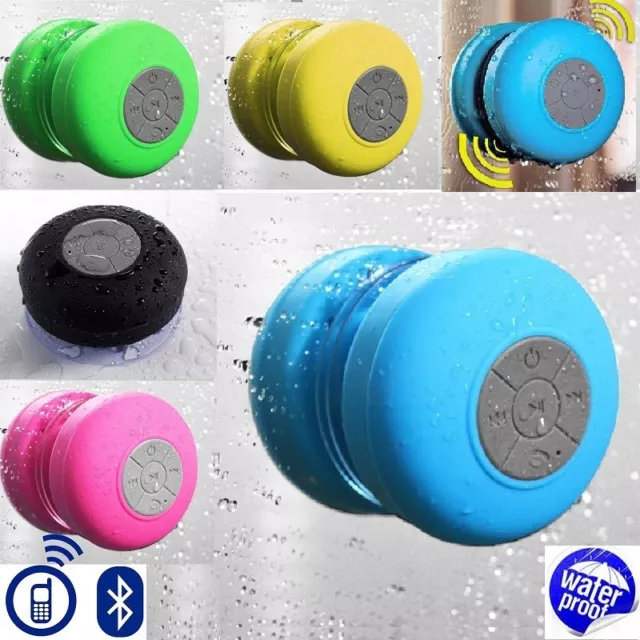 NEW Waterproof Wireless Bluetooth Speakers Handsfree MIC Bathroom Shower Speaker