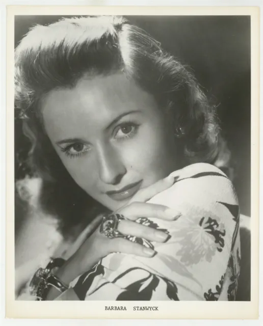 Barbara Stanwyck 1950 Original Glamour Portrait Photo Elegant Actress Star 10213