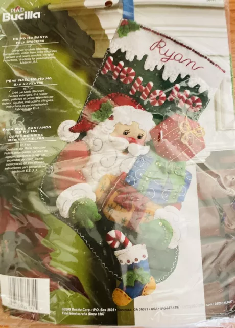 Bucilla Ho-ho-ho Santa 18 Felt Christmas Stocking Kit 86171