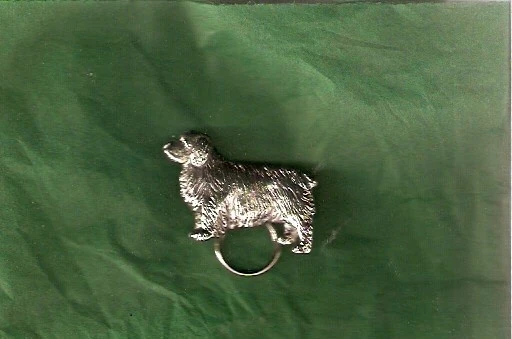 Clumber Spaniel Nickel Silver Eyeglass Holder Scarf Pin Jewelry*