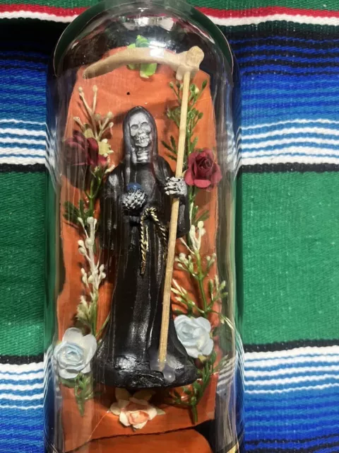 Santa Muerte  Estatua En Botella 11.5 Bendecida / Holy Death Statue on