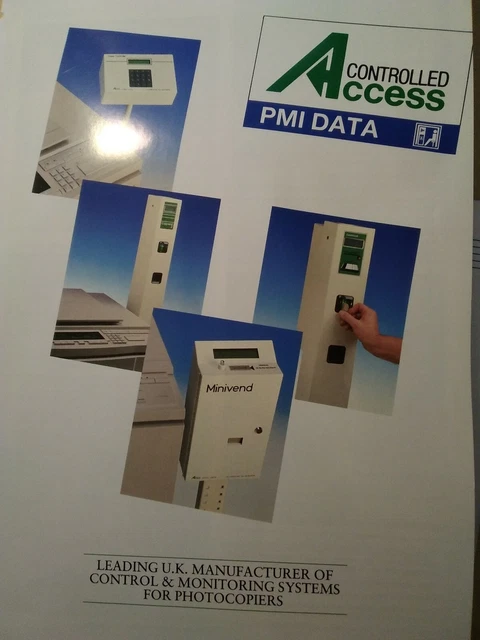 Controlled Access PMI Data Wokingham photocopier equipment brochure 1990's